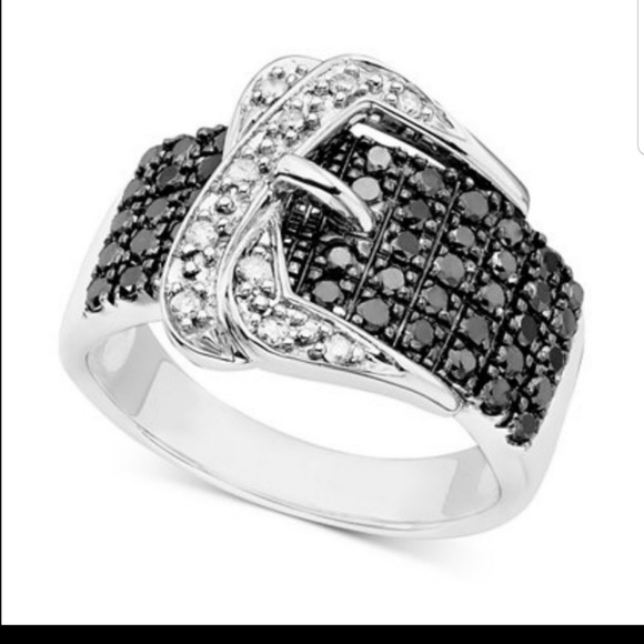 COPY - Macys Black and White Diamond Belt Buckle … - Picture 2 of 4